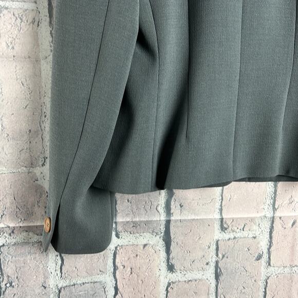 LOFT by Ann Taylor Blazer Women's Size 4 Gray Long Sleeve 3 Button Collared - Picture 6 of 8
